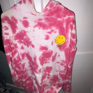 Tie Dye Oversized Smiley Hoodie